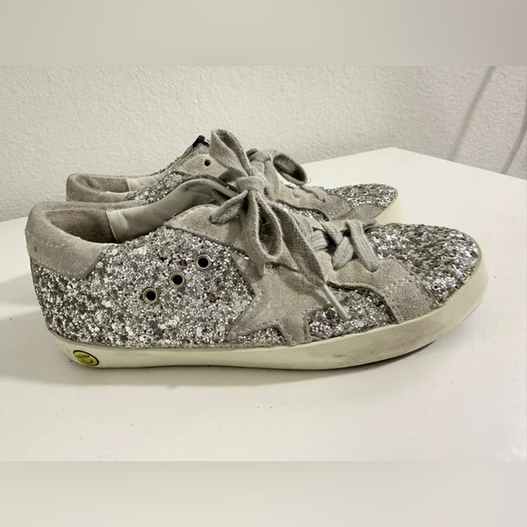 Golden Goose Other - Golden Goose Kids Silver Glitter Sneakers